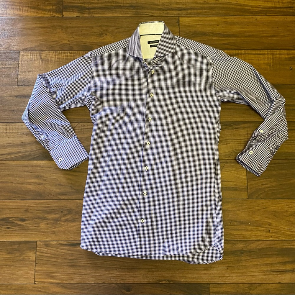 SUITSUPPLY  Cotton Long Sleeve Button Shirt Sz 37 / 14 1/2
(Jul A-2)